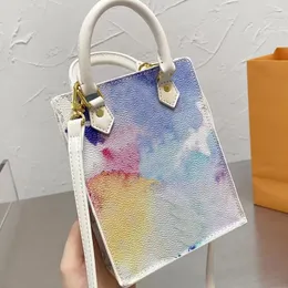 2023 Mini Shopping Bag Handbag Purse Sac Plat Package Crossbody Bags Fashion L letter Tie-dye Color Removable Shoulder Strap Gold Hardware