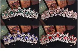4 Color Rhinestone Crystal Wedding Crown Bride Tiaras And Crowns Queen Diadem Pageant Gold Crown Bridal Hair Jewelry Acc jllvxe6310501