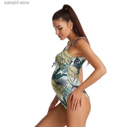 Сумма для беременных 2021 Новый купальный принт пляжного костюма Sexy Spectuit Fashion Ladies Burnant Bikini One Piece Swimsuit T230607