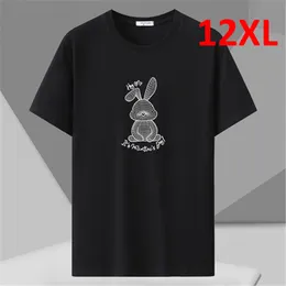 Męskie koszulki 9 Kolor Summer T-shirts Mężczyźni plus rozmiar 10xl 12xl Tshirt swobodne topy krótkie rękawy Tees Mężczyzna bawełniana koszulka duża rozmiar 12xl czarny czerwony 230607