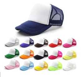 13 colors Kids Trucker Cap Adult Mesh Caps Blank Trucker Hats Snapback Hats Acept Fashion Caps LLS7929407814