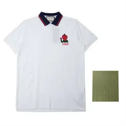 Mens Polos Top Tee Short Sleeve 티셔츠 큰 또는 작은 말 + 여러 컬러 자수 Hommes 클래식 비즈니스 캐주얼 면화 가능한 크리스마스 크기 S-3XL