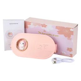 Slimming Belt USB Electric Uterus Warm Lady Relief Menstrual Pain Heating Pad Vibration Belly Massage Device Waist Abdomen Massager 230606