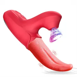 3 in 1 Clitoral Sucking Dildo Vibrator with 30 Modes G-spot Stimulator Tongue Licker Realistic for Women Sex Toy Goods 18+