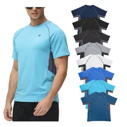 Men's T-shirts Mens Summer Men T-shit Upf 50 Rash Guard Swim Shirt Short Sleeve Uv Sun Protection Beach Fishing Workout Shirts Outdoor Cooling Tee 230607