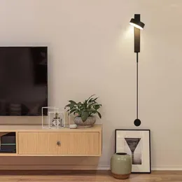 Candeeiro de Parede Casa Estilo Moderno Ornamento de Luz Ajustável Sala de Estar Quarto Decoração Rotativa Acessório de Iluminação QUENTE