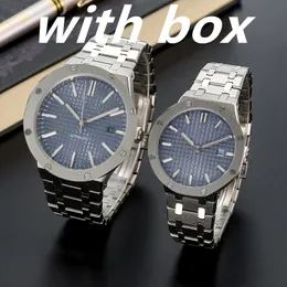 AAAA 남성 및 여성 시계 모든 스테인리스 스틸 Sapphire 방수 시계 커플 모델 남성 자동 운동 여성 석영 시계 Montre de Luxe
