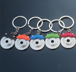 Cute Metal Auto Parts Simulation Disc Brake Keychain Hub Calipers Key Ring For Car Pendant KeyChains Trinkets 6Colors4034799