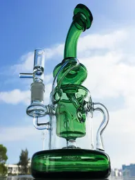 Klein Recycler Heady Glass Bongs Hookahs 14mm Female Joint 4mm Thickness Tornado Recycler Water Pipes Showerhead Perc Oil Dab Rigs3127739