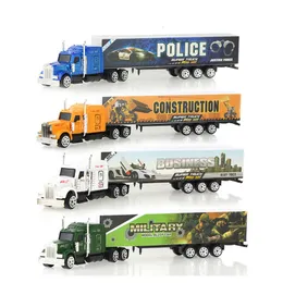 Diecast Model 1 PCS Sliding Eloy Truck Car Toy Container Oil Tank Multicolor Fordon Toys Födelsedagspresent till barn 230605