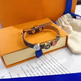 Con SCATOLA Regalo Bracciali Donna Braccialetto Designer Lettera Gioielli Intarsio Cristallo Ecopelle Placcato oro 18 carati Polsino in acciaio inossidabile Polsino Accessori per gioielli di moda