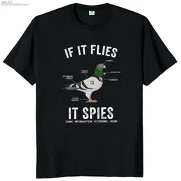 Om det flyger är det spionera fåglar inte är riktig t -shirt rolig nörd drone konspirationsteori klassiska tshirts 100% bomull för unisex l230520