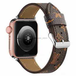 Luxury Apple Watch Band 38 40 41 42 44 45 49 MM Flower Leather Watchs Strap armband för IWATCH 8 7 6 5 4 SE Designer Watchbands LX00510