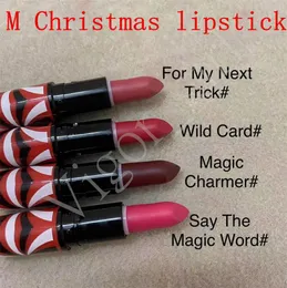 2022 Girl Beauty Cosmetics M Brand Christmas Lipstick Matte Lipsticks with Multi Color Long Lasting Waterproof High Quality2958288