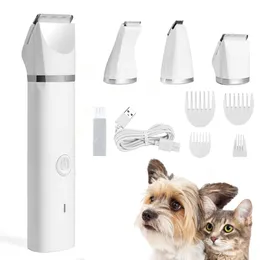 Триммеры Mewoofun 4 в 1 Pet Electric Hair Clipper с 4 лезвиями, ухаживающими на ногте