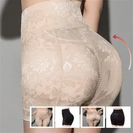 High Waist Women Body Shaper Seamless Bum Lifter Fake Ass Padded Panties Lace Hip Enhancing Underwear Shapewear Sexy Lingerie Y200236M