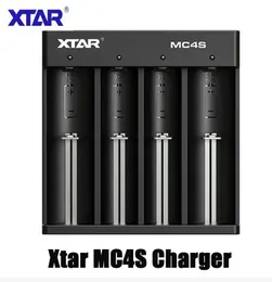 Autêntico XTAR MC4S Inteligente Universal Smart Battery Charger Lithium Batteries 4 Slots USB Type C Quick Charging For Li-ion Ni-MH Ni-Cd 18650 21700 26650 VS VC4SL