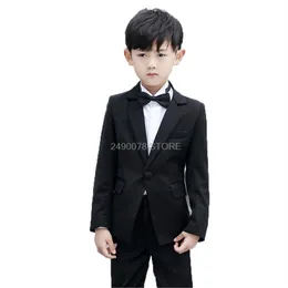 Flower Boys Formal Wedding Suit Gentleman Kids Jacket Vest Pants 3Pcs Tuxedo Dress Children Performance Party Costume29563299