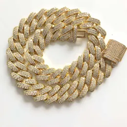 16Inch-26Inch New Lock Clasp 19mm Heavy Iced Out Cuban Chains Necklace243c