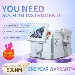 2023 베스트셀러 휴대용 808nm 다이오드 레이저 냉각 머리 통증없는 제모 안면 신체 제거 장비 모든 피부 미용 기계에 대한 장비