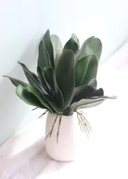 1Pcs Green Phalaenopsis Leaf Artificial Plant DIY Wreath Gift Wedding Home Decorative Fake Flower Silk Orchid Leaves6329073