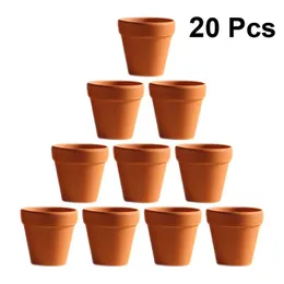 Planters POTS 101220PCS Red Pottery Flower Pot Terracotta Plant Pot With Hole Pottery Clay Planters för kaktus- och saftiga växter 3 x 3 cm 230606