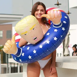 100cm Swimming Ring Inflatable Donald Trump Shape Pool Float Circles Swimming Equipment Adults Beach Water Sports Funny Toys
