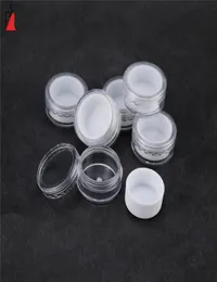 Custom round jar silicone lids 5ml food grade silicon acrylic plastic essential oil storage container dab wax vaporizer containers4985865