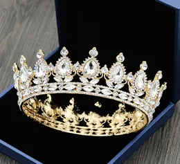 New Fashion Elegant White Crystal Bridal Crown Classic Gold Silver Tiaras Women Wedding Hair Jewelry Accessories Princess Hairpin 1994207