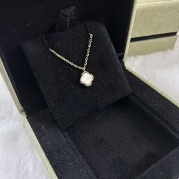 Clover necklace free shipping necklaces designer for women luxury designer jewelry chain mini 9mm pendan platinum gold rosegold plated necklace 5A without box