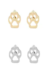 Hollow Pet Cat Dog Lover Paw Stud Puppy Cute Animal Footprint Gold Plated Women Girl Earrings Jewelry6288510