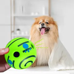 Interactive Dog Toy Fun Giggle Sounds Ball Puppy Self-healing Chew Toy Wobble Wag Giggle Ball Dog Play Ball Training Pet Toys