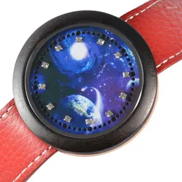 腕時計の腕時計のための木製の時計は、電子屋外タッチスクリーンLuminescence Wristwatch Leather Strap Watches2023