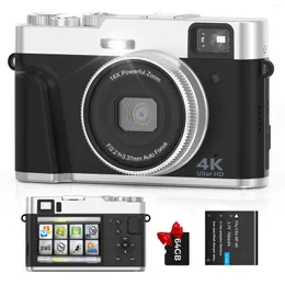 Digitalkameras 4K Kamera Po Vlogging Camcorder für Youtube Webcam 16X Zoom 48MP Pografie mit Blitzlicht