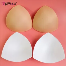 Flymokoii 10 Pairs Lot Women Intimates Accessories Triangle Sponge Bikini Swimsuit Breast Push Up Padding Chest Enhancers Foam Bra225W
