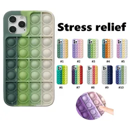 Bubble Cases For iPhone 12 11 13 Pro Max Mini 7 8 XS XR SE Cover Reliver Stress Fidget Toys Push Bubble Antistress6831679