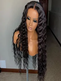 26Inch 180Density Natural Black Soft Long Loose Wave Pre Plucked Lace Front Wig For Women With Baby Hai Comfortable and breathabl3536017