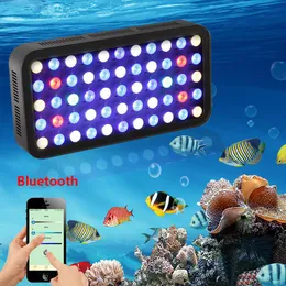 Aydınlatma 165W LED Akvaryum Işık Zamanlayıcı Aydınlatma Resifi Marine Mercan Balık Depkinin Tam Spektrumu Deniz Suyu Akvaryumu Bluetooth Kontrolü Dimmable