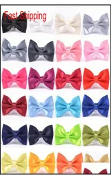 Men Solid Bow Ties Gentleman Butterfly Wedding Party Bowtie Bow Tie Adjustable Business Ties 35 Colors Ooa4318 H3Iyf6741665
