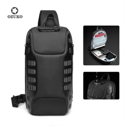 Whole factory ozuko brand leather shoulder bags are popular this year Lightweight wear-resistant men chest bag outdoor sports 312v