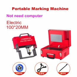 Router Incisione portatile Macchina per marcatura tattile elettrica portatile 100x20mm per targhetta Numero cilindro Plotter numero telaio