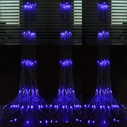 6M 3M 640 LED شلال سلسلة الستار LEDS تدفق المياه تدفق عيد الميلاد حفل زفاف العطلة الديكور خيالية الأضواء Wate2737