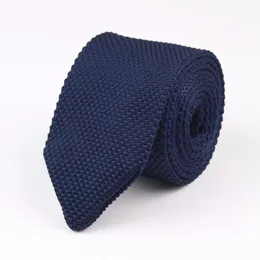 Neck Ties Style Fashion Mens Solid Colorful Tie Knit Sticked Slips Normal Slim Classic Woven Cravate smala slipsar 230605