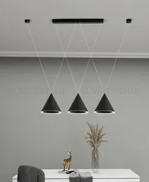 Creative Simple Black Gold White Pendant Lamps New Modern LED Chandelier Lights Bedroom Living Dining Room Light Kitchen Home Indo7310070