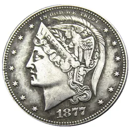 Stati Uniti d'America 1877 Testa con elmetto Motivi da mezzo dollaro Moneta da copia placcata in argento