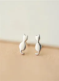 Fashion ctue Animal Cat Stud Earrings lovely Kitty Cat ear stud earring for women brinco de meninas4099374