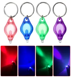 UV Mini LED Keychain Ring Light 395nm White Red Green Blue Purple Flashlight Bright Tiny Light Torch led Keychain Flashlight3198328