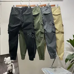 Pantaloni da carico in pietra primaverile e autunno si allungano maschi multipocchi riflettenti sport dritti fitness pantaloni casual jogger isole 292