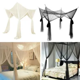 Mosquito Net Sexy Mosquito Net Four Door Kingqueen Double Size Home Single łóżko Zapobiegaj owadom Outdoor Square Grace White Canopy Net 230606