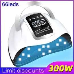 Nail Dryers 66LEDs UV LED Nail Lamp For Drying Gel Polish With 1.5M Cable UV Light For Gel Nails Wave Polish Manicure Machine Nail Art Salon 230606